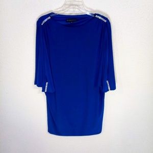 💥🇺🇸 BETSY & ADAM Royal Blue Dress W/ Rhinestones